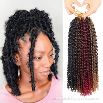 Fast Delivery Ghana 613 Pre Looped Braiding Hair Ombre 18 Inches Long Water Wave Crochet Passion Twist Hair